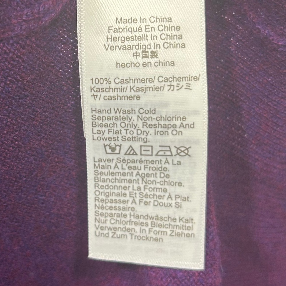 NEW J.Crew Cashmere classic-fit crewneck sweater Size M Plum Purple - Picture 6 of 7